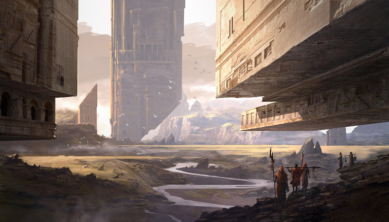 Illustration for article titled It's Humans Against A Big, Scary World In These Fantastic Images